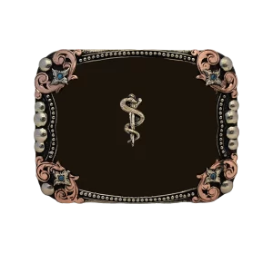 Indian Lake Buckle - Caduceus - Tito's Custom Buckles